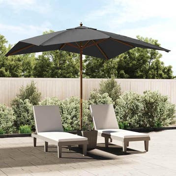vidaXL Parasol met houten paal 300x300x273 cm, Tuin en Terras, Parasols, Verzenden, Nieuw, 3 tot 4 meter