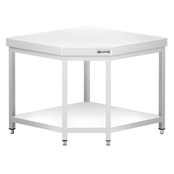 GGM Gastro | RVS hoekwerktafel PREMIUM - 1000x700mm - met |, Verzenden, Nieuw in verpakking, Meubilair