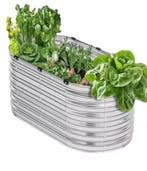 Groot Gegalvaniseerd Metalen Verhoogde Plantenbak Open Bodem, Verzenden, Nieuw