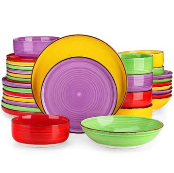 Retro Modern Kleurrijke Stijl Luxe Servies Set - Keramisch, Verzenden, Nieuw, Keramiek, Compleet servies