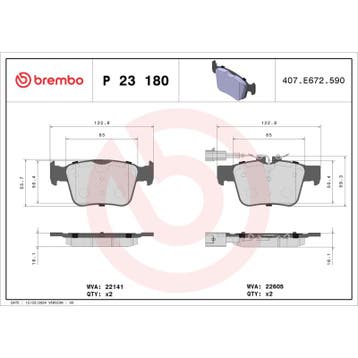 Brembo 18-21 Alfa Romeo Giulia/ Alfa Romeo Stelvio Rear, Ophalen of Verzenden, Nieuw