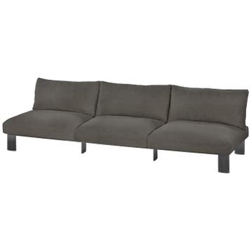 Serax 3-zitsbank Met Kussens Indoor Charcoal - Nieuw in, Klassiek, Ophalen of Verzenden, Rechte bank, Minder dan 150 cm