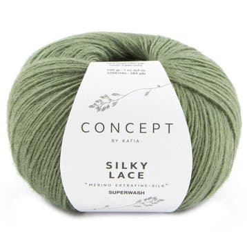Katia Concept Silky Lace - 186 mosgroen - Merino/Zijde Gar, Ophalen of Verzenden, Nieuw