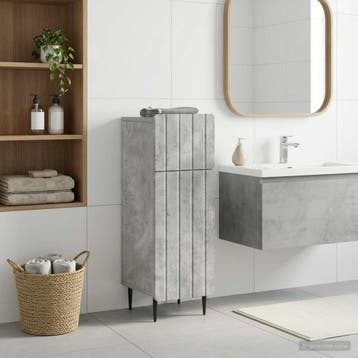 vidaXL Badkamer Opbergkast ZWOLLE Betongrijs 30 x 31 x 79,5, Verzenden, Nieuw