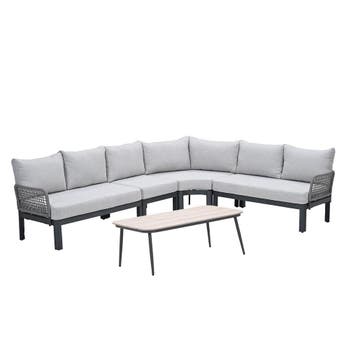 Garden Impressions Milan loungeset 5-delig - donker grijs, Verzenden, Nieuw