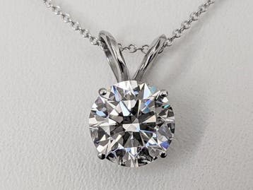 Zonder minimumprijs - Ketting met hanger - 14 karaat Witgoud