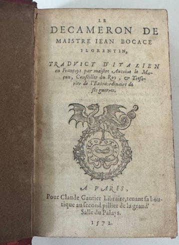 Boccace (Giovanni). - Le Decameron de maistre Jean Bocace