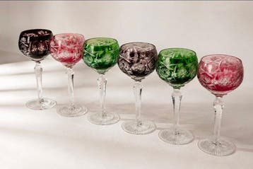 Nachtmann - Wijnglas - druif - geslepen kristal - 6 grote