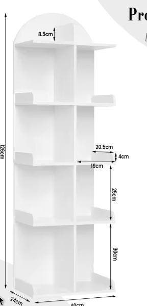 Witte 5-laagse boekenkast 10 planken, Huis en Inrichting, Verzenden, Nieuw