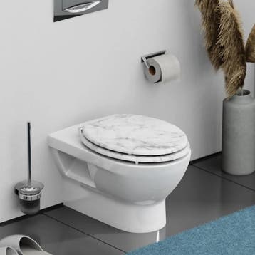 SCHÜTTE MARMOR toiletbril hout softclose marmerlook, Doe-het-zelf en Verbouw, Verzenden, Nieuw