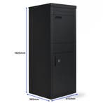 Stevige PakketBrievenbus XXXL Zwart - GRATIS thuisbezorgd, Staande brievenbus, Verzenden, Nieuw, Rvs