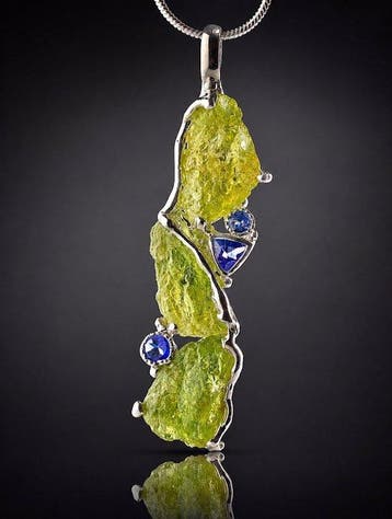 Rauwe Groene Toermalijn Sieraden - 925 Sterling Zilveren