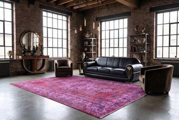 Roze vintage - Vloerkleed - 285 cm - 165 cm - met, Nieuw
