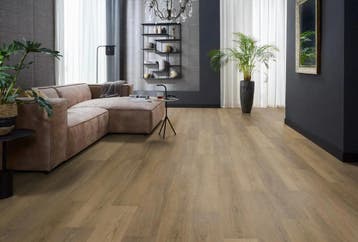 Klik PVC vloer lichtbruin houtlook 10 dB | Topvloeren, Bruin, 75 m² of meer, Nieuw, Houtlook, modern en naturel