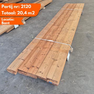 Thermo Vuren Geborstelde Planken 4800x185x19mm, Ophalen of Verzenden, Nieuw