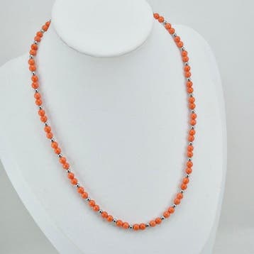 Bloedkoraal - Zilver - Halsketting - CORALLO MEDITERRANEO
