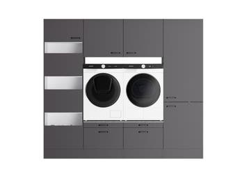 Voorraad: Wasmachine onderkast | wasruimte kast | Verhoger, Verzenden, Nieuw, Voorlader, 85 tot 90 cm