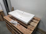 Wastafel – 85,5 x 45,5 cm – Polybeton - Wit – 1 Kraangat, Ophalen of Verzenden, Nieuw, Bad