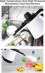 2dekans | ETLIFE Steam Cleaner, 1200 W, 3 Bar Steam, Ophalen of Verzenden