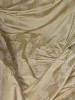 San Leucio prezioso tessuto damascato panna-oro setificato