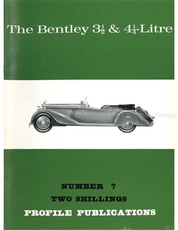 THE BENTLEY 3.5 & 4.25 lITRE (PROFILE PUBLICATIONS 07), Nieuw, Author