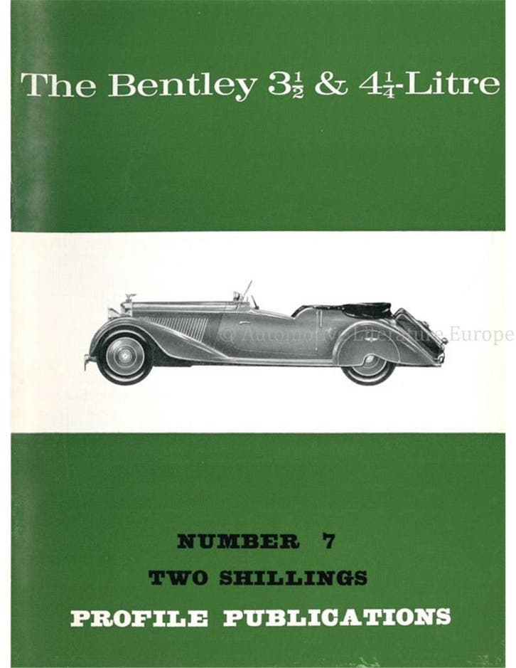 THE BENTLEY 3.5 & 4.25 lITRE (PROFILE PUBLICATIONS 07), Boeken, Auto's | Boeken