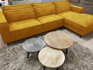 Loungebank Ilpendam - loungebanken - Geel, Nieuw, 150 cm of meer, Stof, 250 tot 300 cm