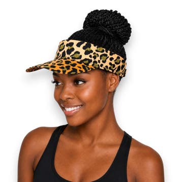 Zonneklep / Pet met Afrikaanse print - Oranje Beige Leopard, Ophalen of Verzenden, Nieuw