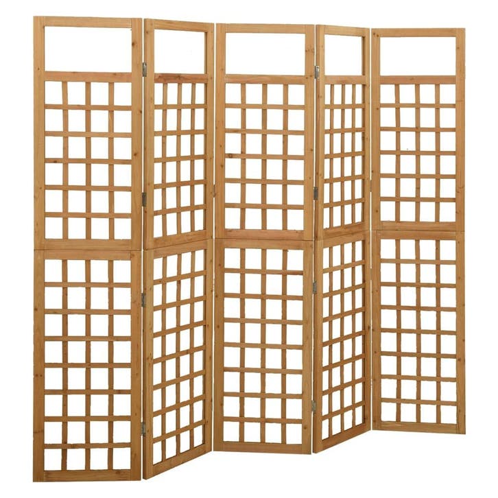 vidaXL Kamerscherm/trellis met 5 panelen 201,5x180 cm, Huis en Inrichting, Woonaccessoires | Kamerschermen, Nieuw, Verzenden