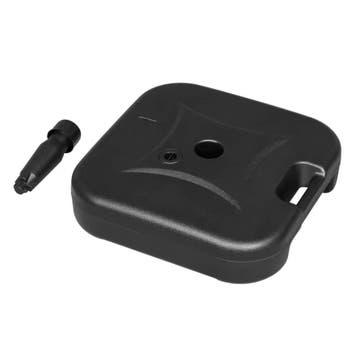 19L Vierkante Parasolvoet Zwart - Parasolpalen van 32-38mm, Verzenden, Nieuw, Parasolvoet