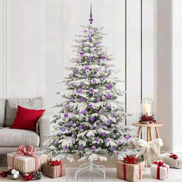 vidaXL Kunstmatige Inklapbare Kerstboom Wit 210 cm PE en PVC, Diversen, Kerst, Verzenden, Nieuw