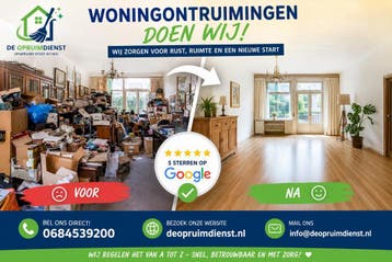 Woningontruiming  -  Ontruimen leegmaken grofvuil afvoeren!, Inpakservice, Opslag