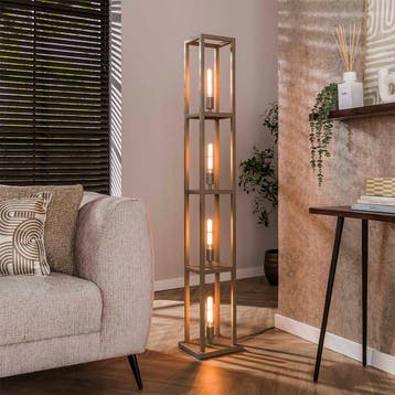*WOONWINKEL* Vloerlamp 4-lichts Beige, Verzenden, Nieuw