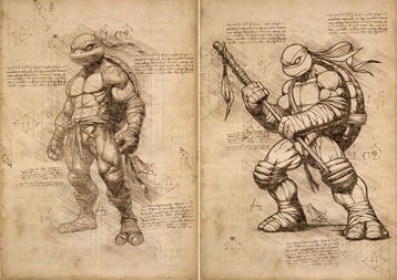 Boriani - 2 X Ninja Turtle - Da Vinci Series - limited