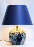 Lamp - Porselein, Messing, handbemalt - gemaakt in Duitsland