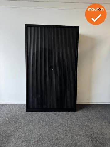 Roldeurkast -BASIC -b-keuze- 198x120x45cm - Zwart met zwarte, Werkplek, Ophalen of Verzenden, Gebruikt, Kast