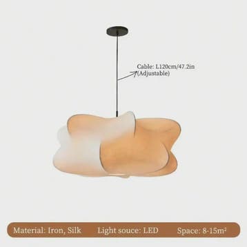 Wabi Sabi Plafondlamp van Zijde - Stijlvolle Hanglamp voor W, Verzenden, Nieuw