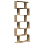 Boekenkast 6-laags - Hout | Tweedekansje | OP=OP, Huis en Inrichting, Ophalen of Verzenden, Gebruikt