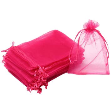 Organza Zakjes - 10x15 cm - Fuchsia - 20 Stuks -, Verzenden, Nieuw