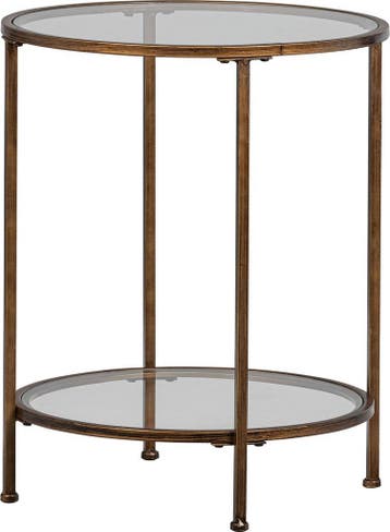 WOOOD Goddess Too Bijzettafel - Antique Brass - 56x46x46, Huis en Inrichting, Verzenden, Nieuw
