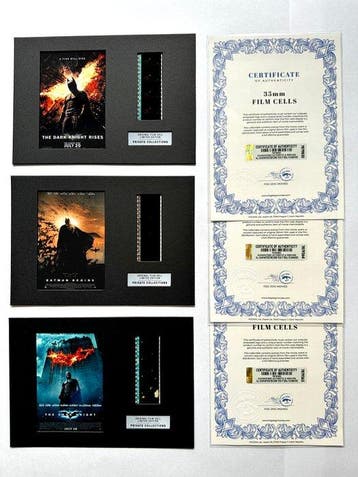 Batman – The Dark Knight Trilogy – Rare Set of 3 Mounted, Nieuw