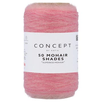 Katia Concept 50 Mohair Shades - 36 roze - Mohair Garen, Hobby en Vrije tijd, Breien en Haken, Ophalen of Verzenden, Nieuw