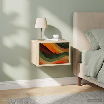 vidaXL Wandkastje BONN 2 st Sonoma Eiken 36 x 33 x 25 cm, Minder dan 45 cm, Verzenden, Nieuw, Minder dan 55 cm
