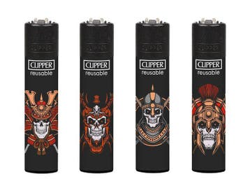 Clipper aansteker - Skull 22 - CP11 (4 stuks), Verzenden, Nieuw