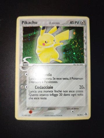 Pokémon - 1 Card - Pikachu Double Swirl 93/92 Holo - EX - EX, Hobby en Vrije tijd, Nieuw