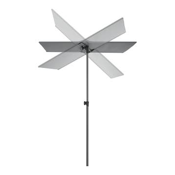 [pro.tec] Parasol 360° Carsoli 120-200x180x130 cm grijs, Verzenden, Nieuw