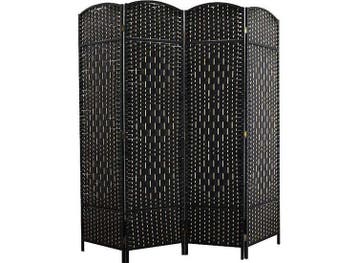 Lowander Gevlochten Kamerscherm - Roomdivider - 4 Panelen -, Verzenden, Nieuw