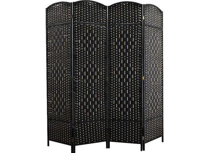 Lowander Gevlochten Kamerscherm - Roomdivider - 4 Panelen -, Huis en Inrichting, Woonaccessoires | Overige, Nieuw, Verzenden