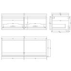 Badkamermeubel Gliss Eros 120 cm Met Wastafel (Verschillende, Ophalen of Verzenden, Nieuw