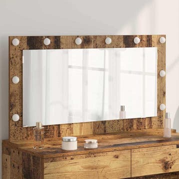 vidaXL Schmink Spiegel Oudhout 100 x 55 x 18 cm Rechthoekig, Verzenden, Nieuw